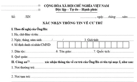 Tư vấn pháp luật: Thủ tục xin cấp Giấy xác nhận thông tin cư trú thay thế sổ hộ khẩu